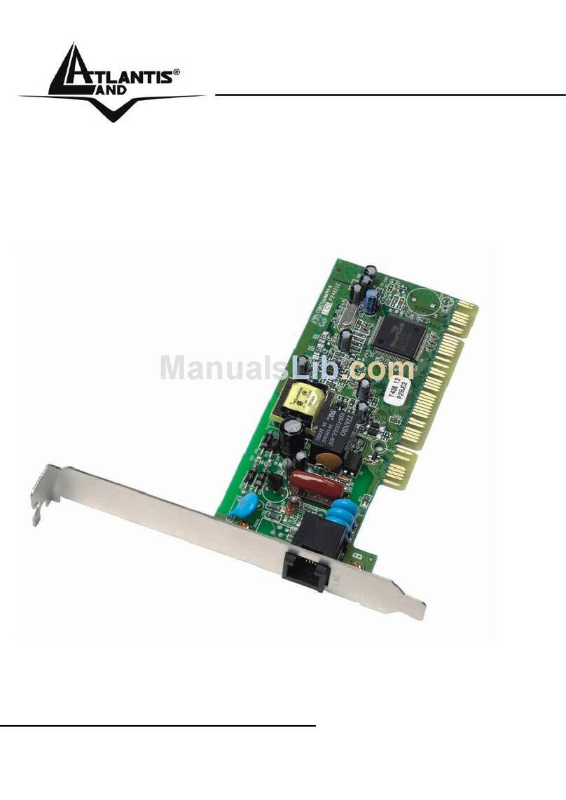 Atlantis Land WebRunner PCI V.90/V.92 56K Modem A01-PP3R manual