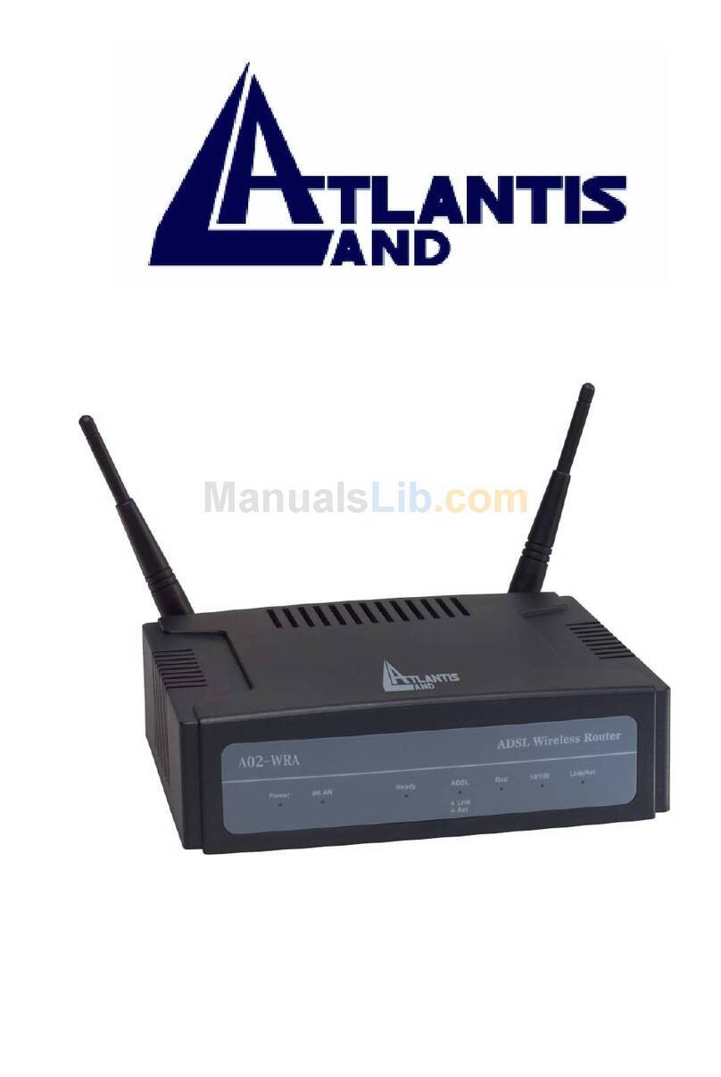 Atlantis Land Network Router User manual Atlantis Land Network Router User manual