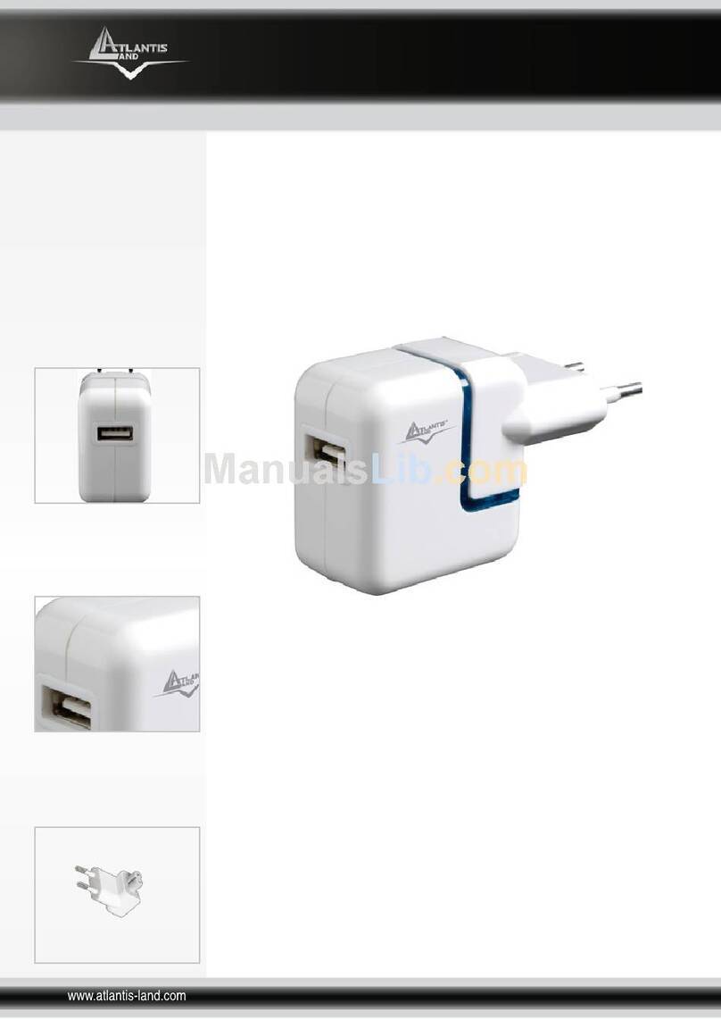 Atlantis Land USB Power Adapter A04-PAU01 Specifications