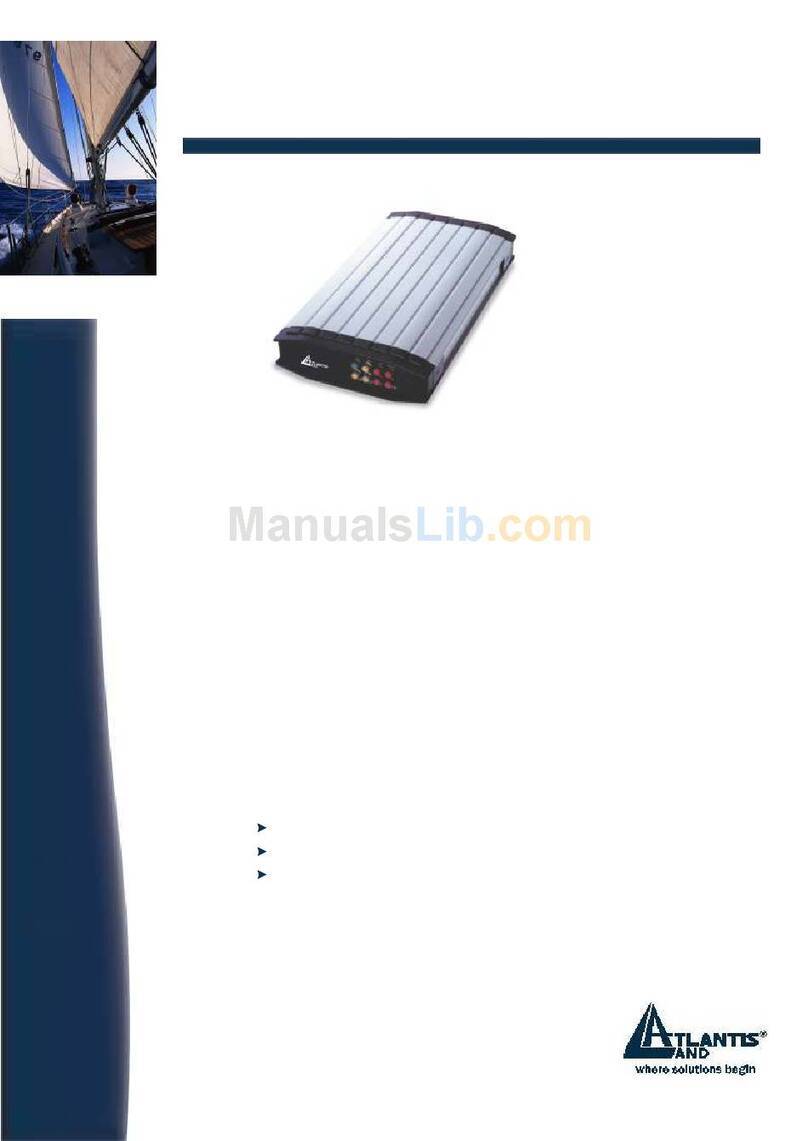 Atlantis Land Mistral Terminal Adapter 128Kbps ATLM User manual Atlantis Land Mistral Terminal Adapter 128Kbps ATLM User manual