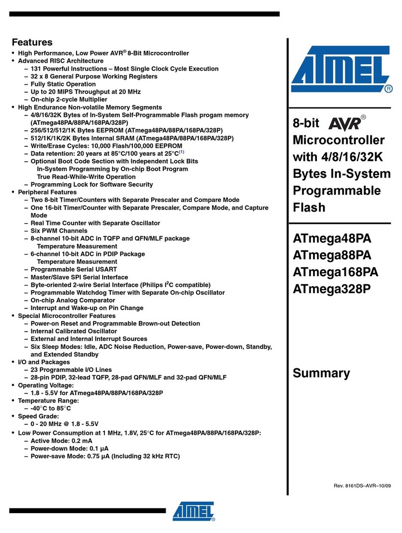 Atmel AVR ATmega88PA User manual