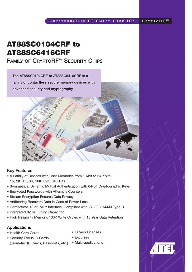 Atmel CryptoRF AT88SC0104CRF Specification sheet
