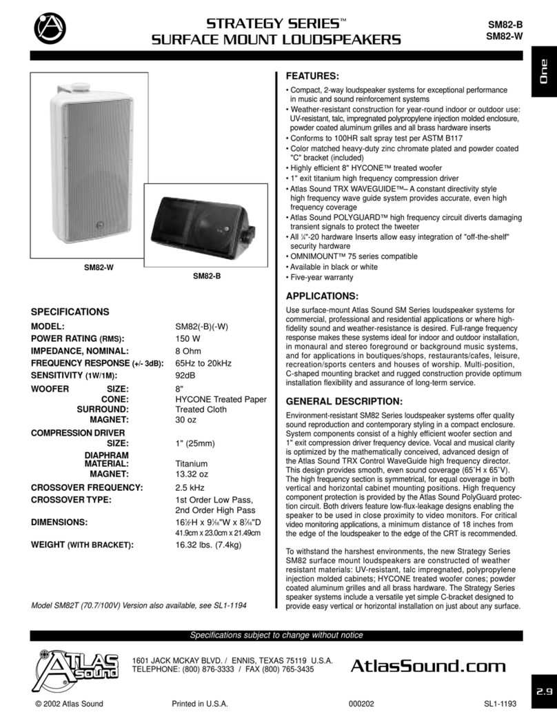 Atlas Strategy Series SM82-B User manual