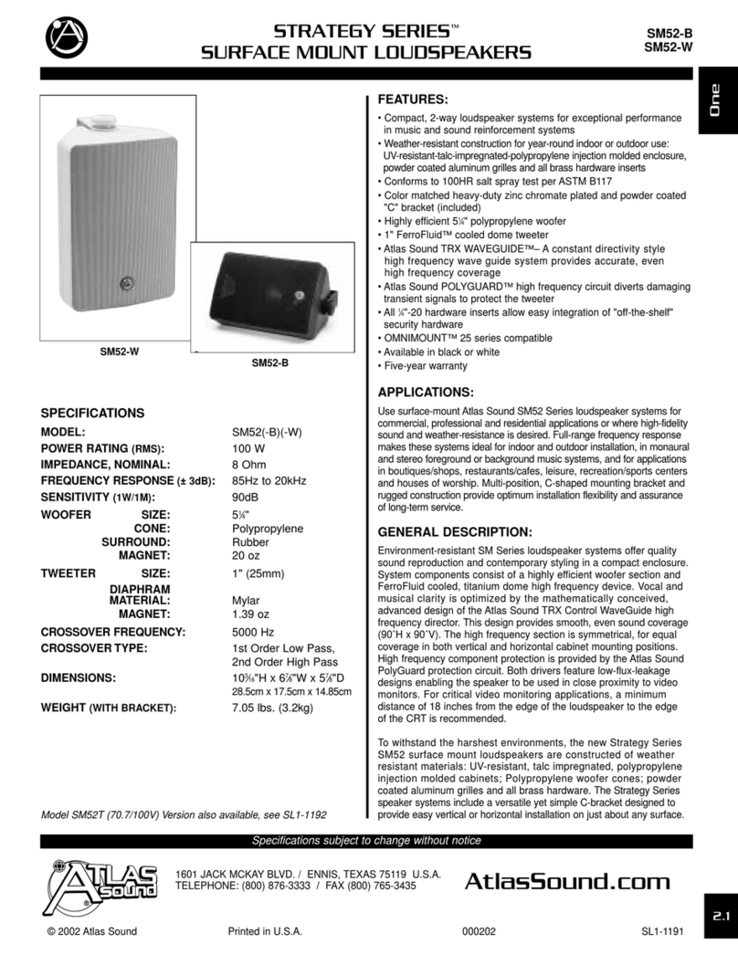Atlas SM52-B User manual