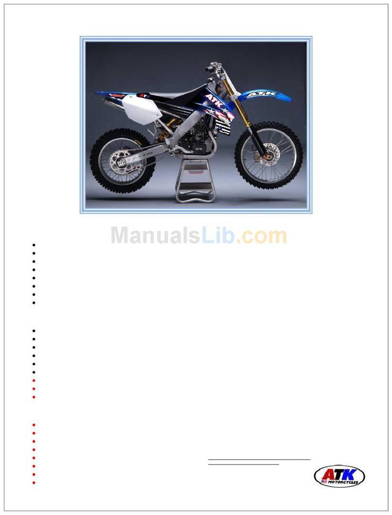 ATK Motorcycles 2008 ATK 450 MX User manual