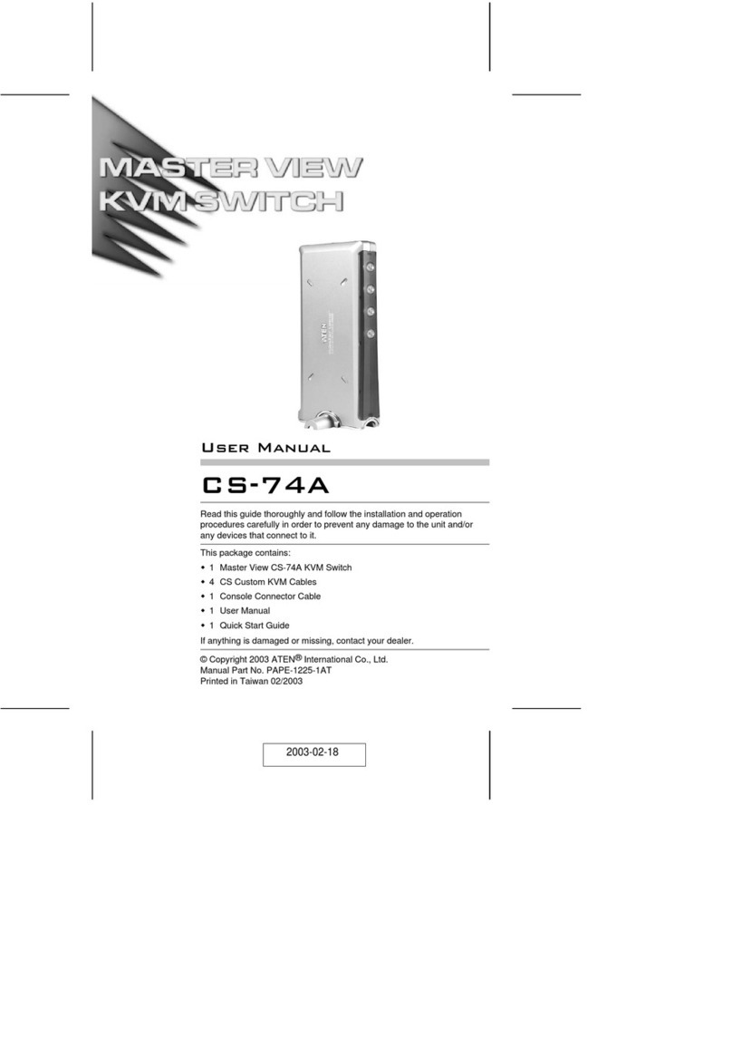 ATEN Master View CS-74A User manual ATEN Master View CS-74A User manual