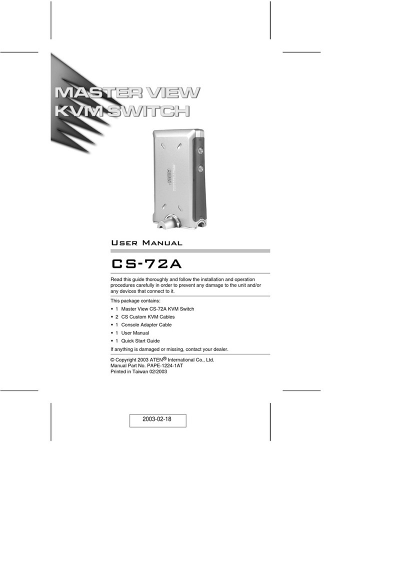ATEN Master View CS-72A User manual