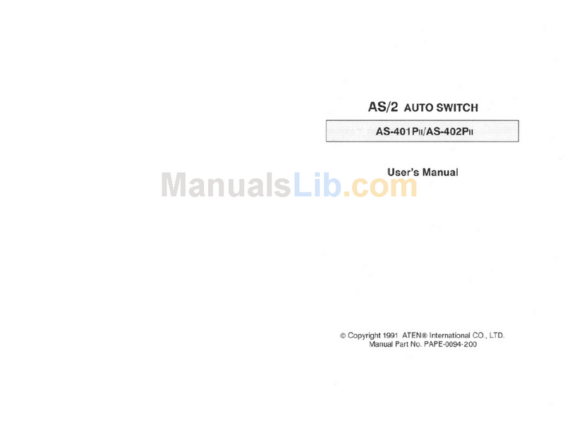 ATEN AS-401PII User manual