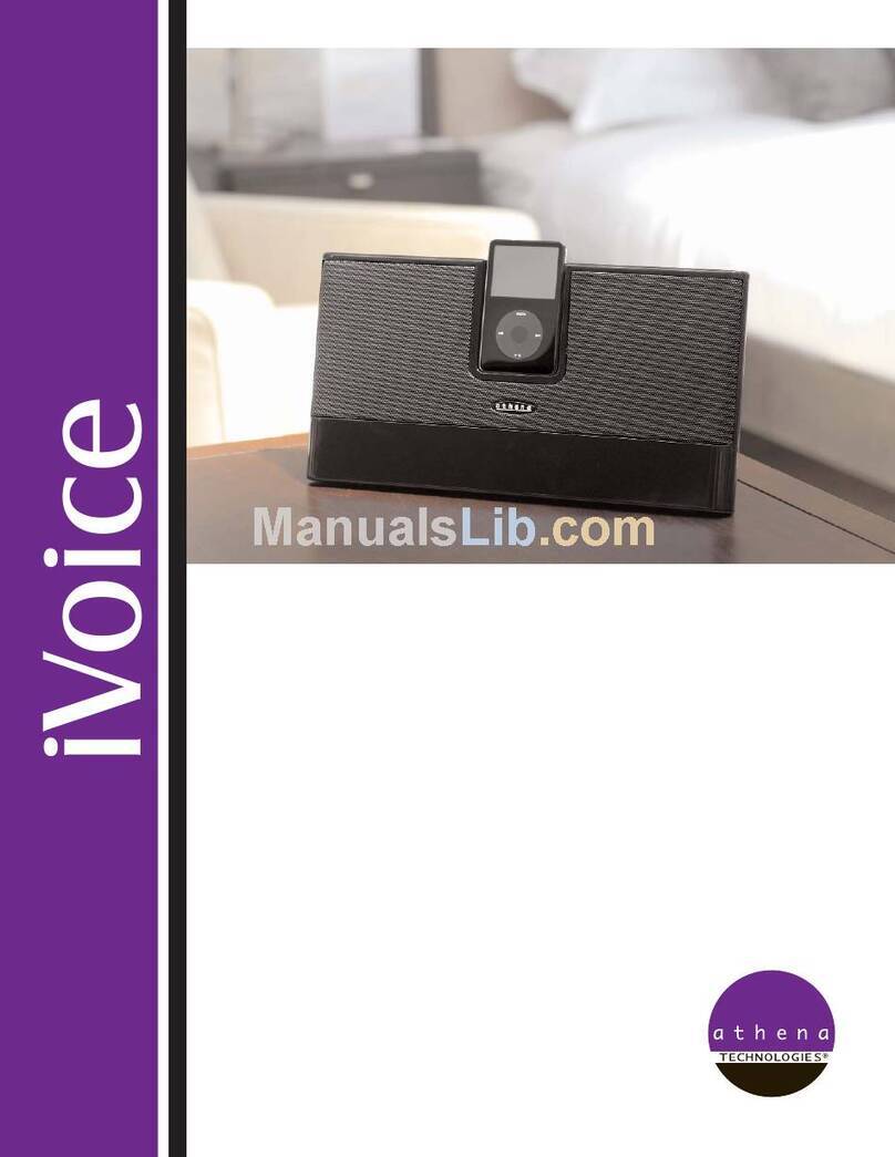 Athena iVoice iPod Docking Station Specifications