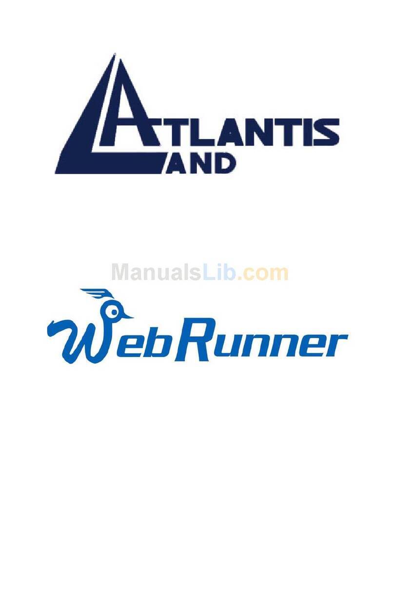 Atlantis Land WEB RUNNER 56K V.90/V.92 User manual Atlantis Land WEB RUNNER 56K V.90/V.92 User manual
