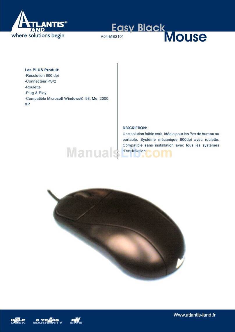 Atlantis Land Easy Black A04-MB2101 User manual