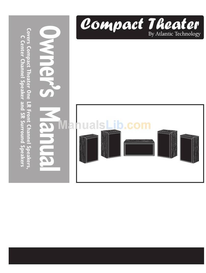 Atlantic Technology Compact Theater High Performance Compact User manual