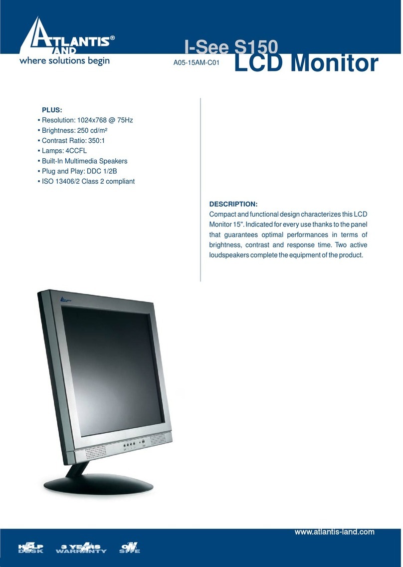 Atlantis Land I-See S150 LCD Monitor A05-15AM-C01 User manual