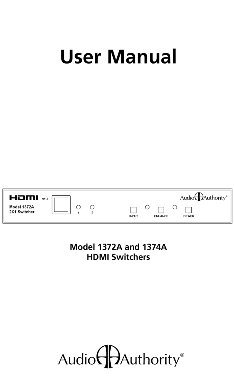 Audio Authority 1372A User manual Audio Authority 1372A User manual