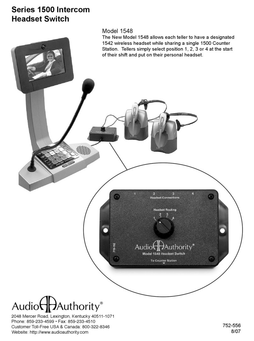 Audio Authority Model 1548 User manual
