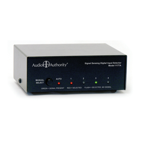Audio Authority 1177A User manual Audio Authority 1177A User manual