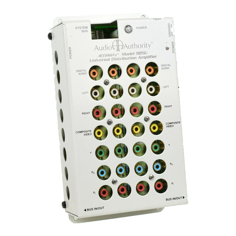 Audio Authority 985U Operating instructions