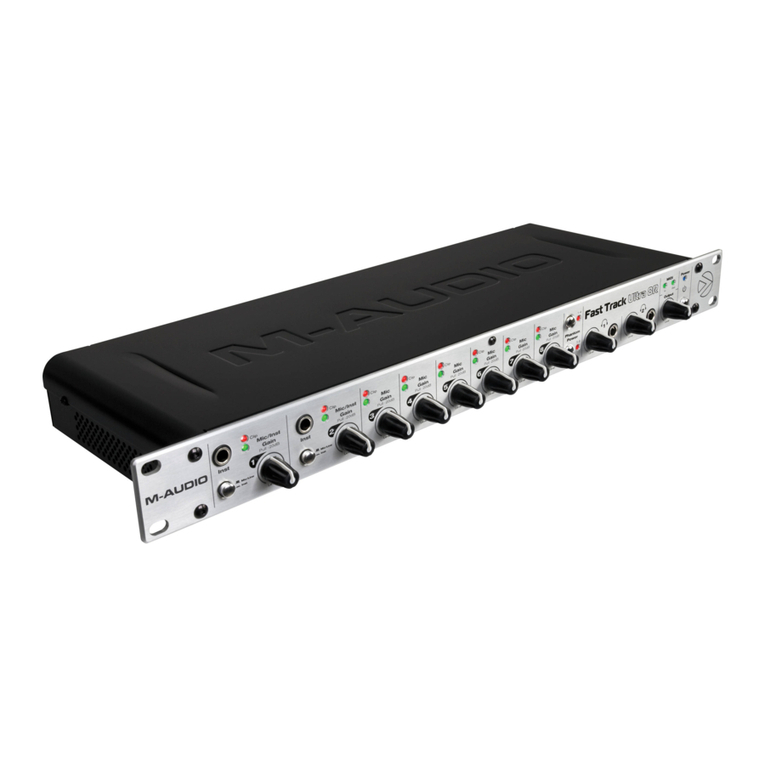 M-Audio Rack-mountable 8 x 8 USB 2.0 Interface with MX Core DSP Technology... user guide M-Audio Rack-mountable 8 x 8 USB 2.0 Interface with MX Core DSP Technology... user guide