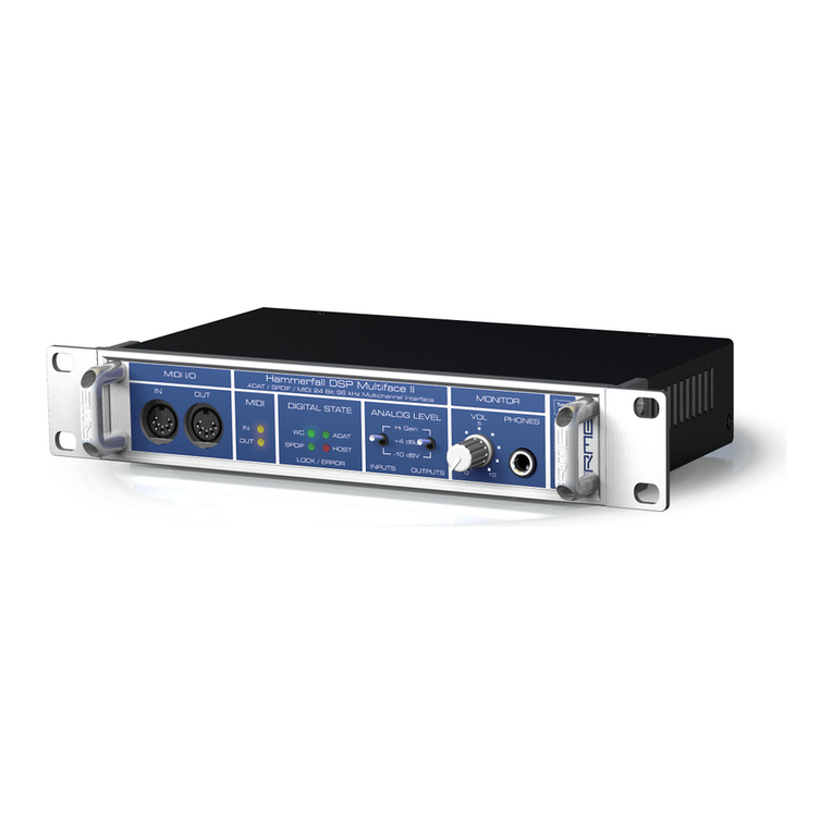 RME Audio DSP Multiface User manual