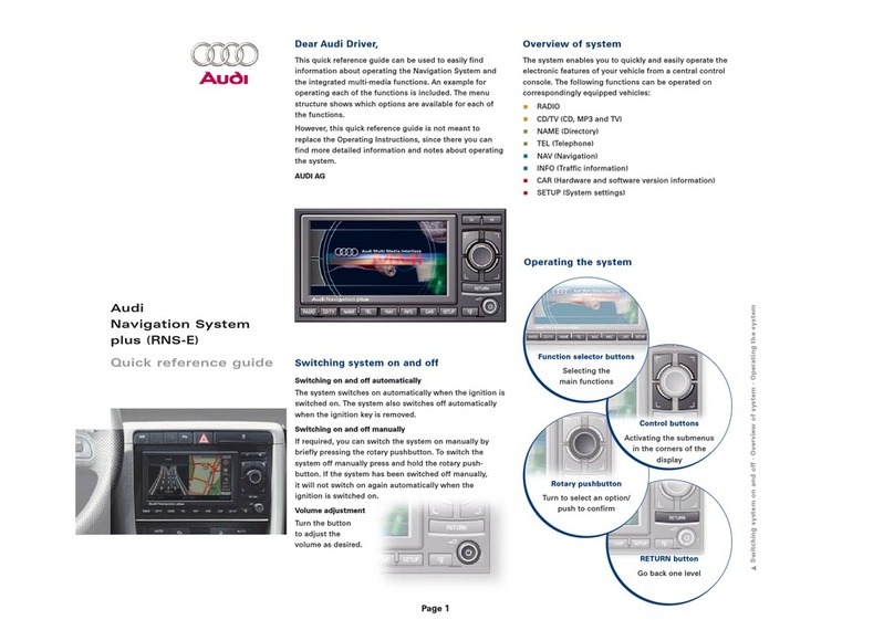 Audi GPS Receiver Quick reference guide