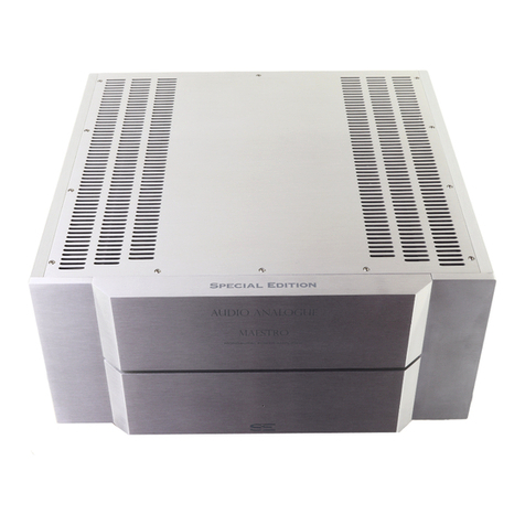Audio Analogue Maestro MONO BLOCK POWER AMPLIFIER User manual