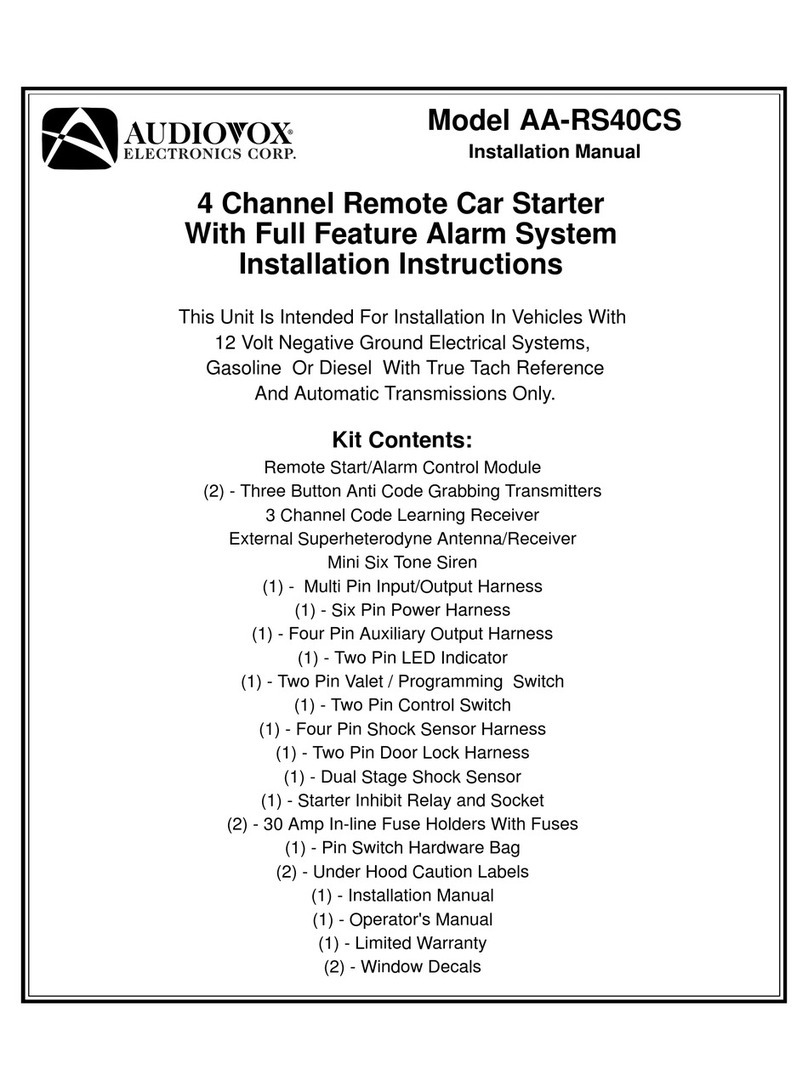 Audiovox AA-RS40CS Manual