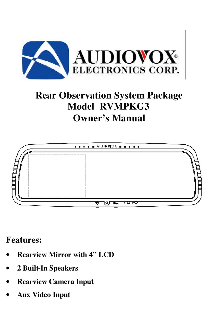 Audiovox RVMPKG3 User manual Audiovox RVMPKG3 User manual