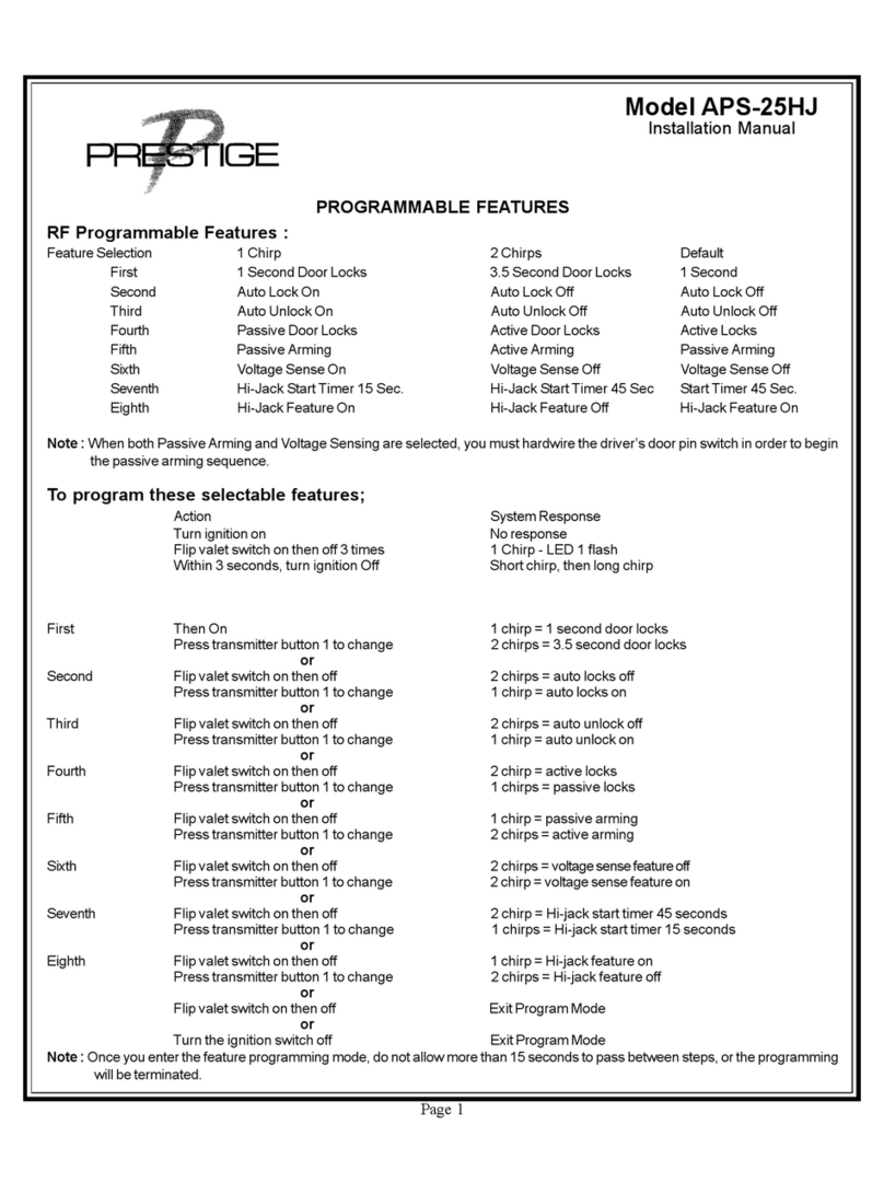 Audiovox Prestige APS-25HJ User manual Audiovox Prestige APS-25HJ User manual
