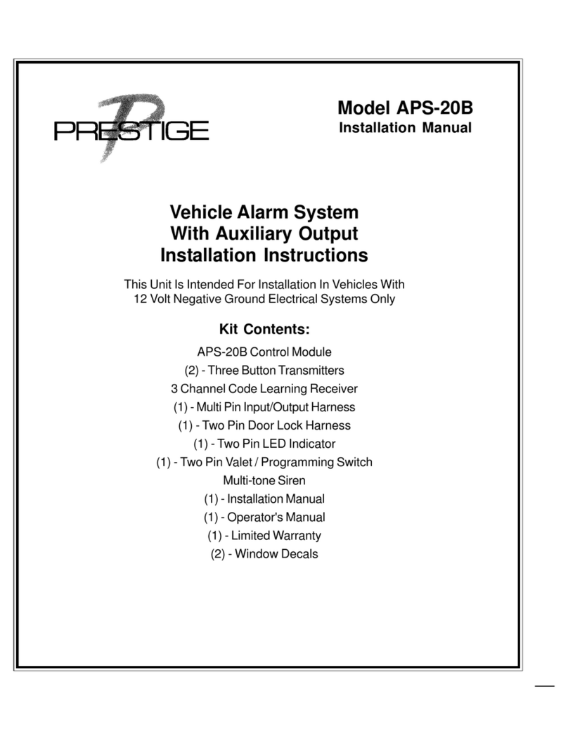 Prestige Prestige APS-20B installation instructions