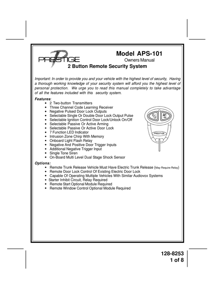 Audiovox Prestige APS-101 owner's manual