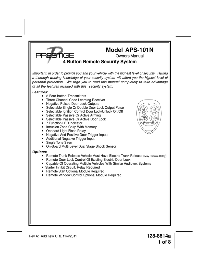 Audiovox Prestige 128-8614 owner's manual
