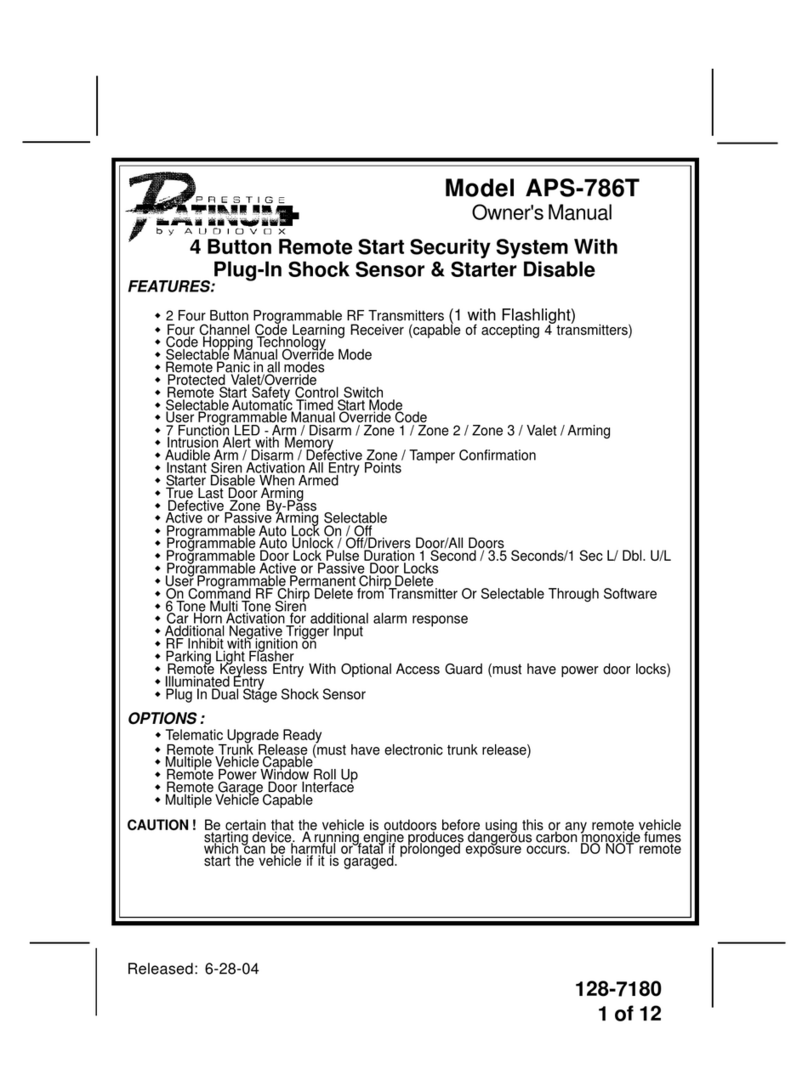 Audiovox Prestige Platinum APS-786T User manual Audiovox Prestige Platinum APS-786T User manual