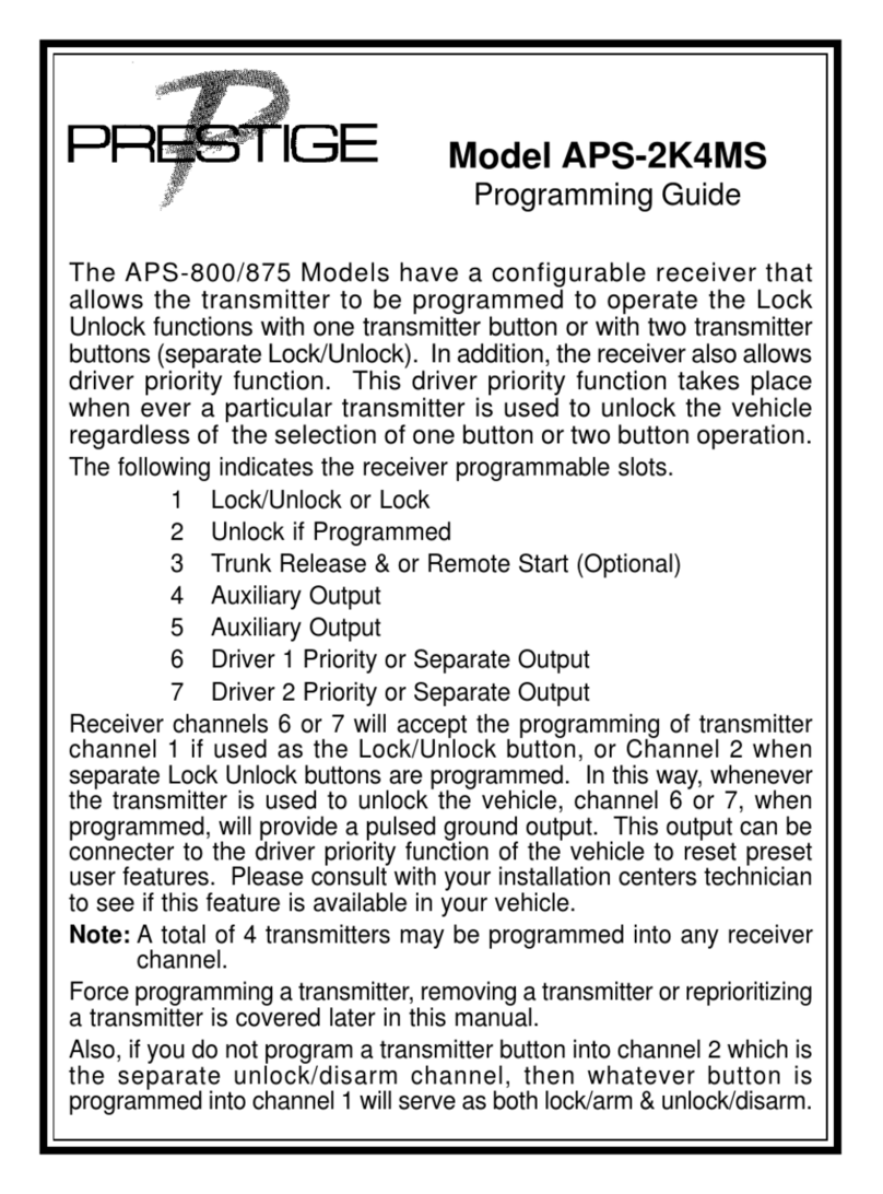 Audiovox Prestige APS-2K4MS Operating instructions