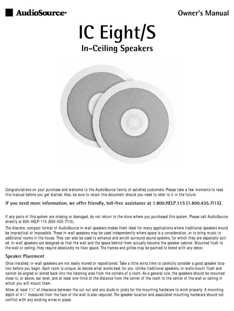 AudioSource SWEight User manual