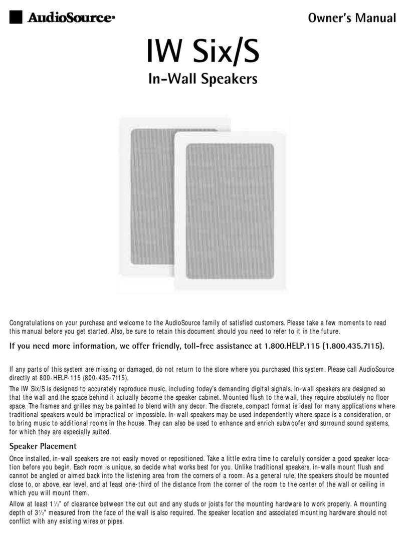 AudioSource IW Six/S User manual