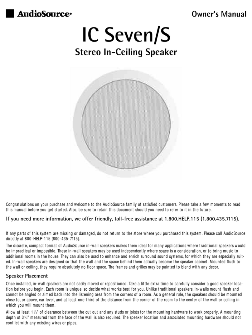 AudioSource IC Seven/S User manual