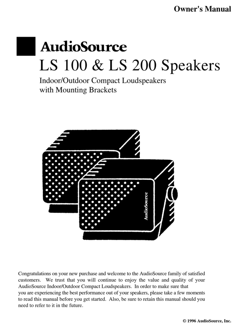 AudioSource LS 200 owner's manual