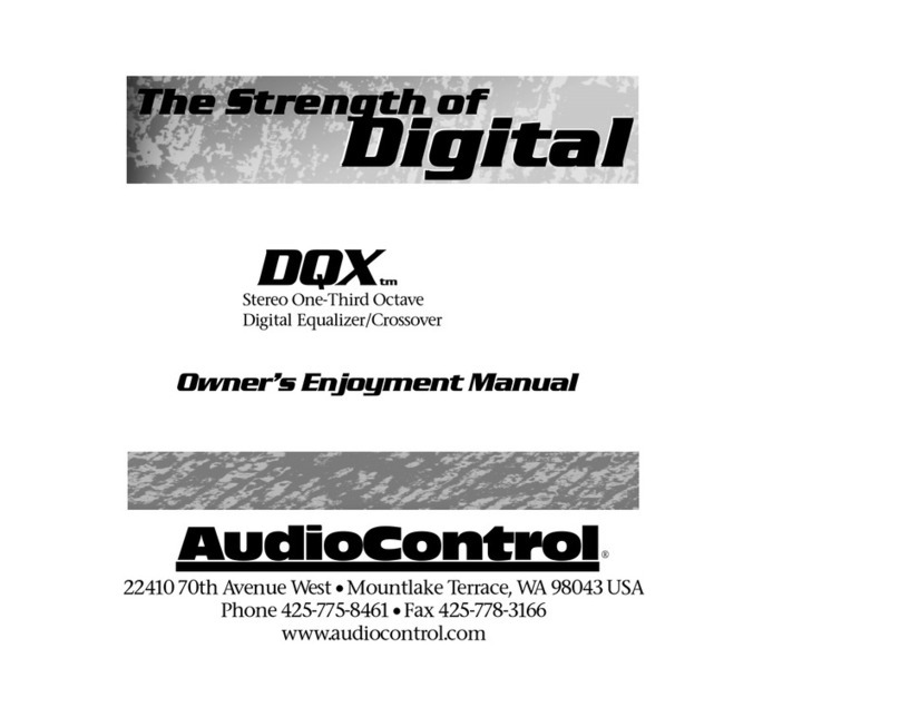 Audio Control DQX User manual