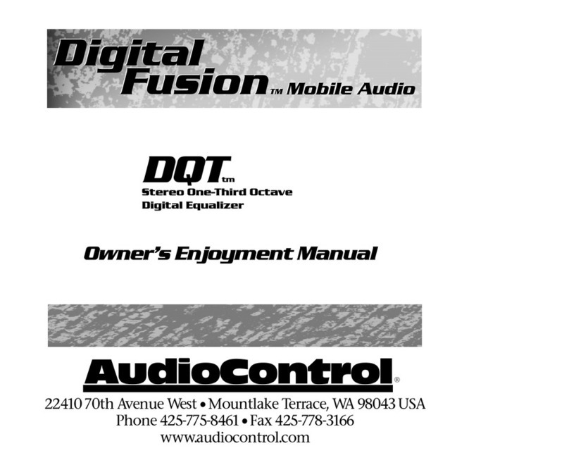 Audio Control Digital Equalizer User manual