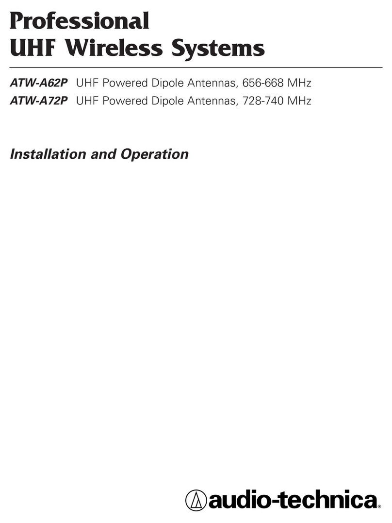 Audio Technica ATW-A62P Owner's manual