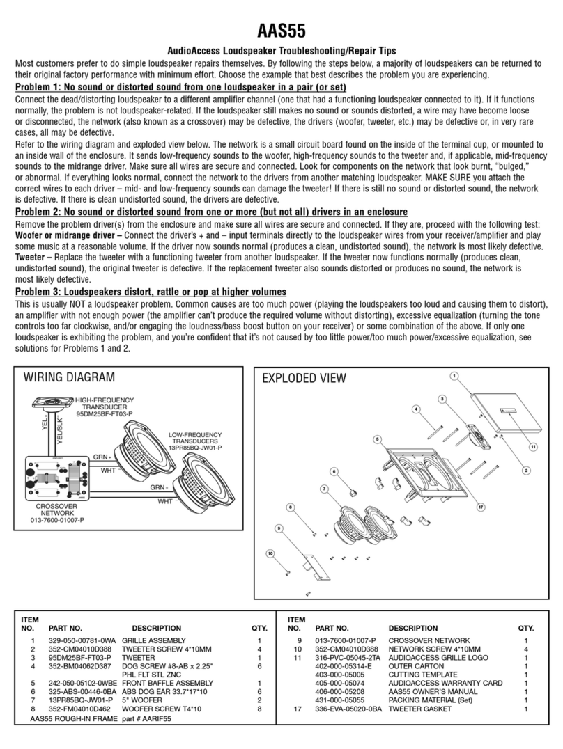 Audioaccess AAS55 Troubleshooting/Repair Tips