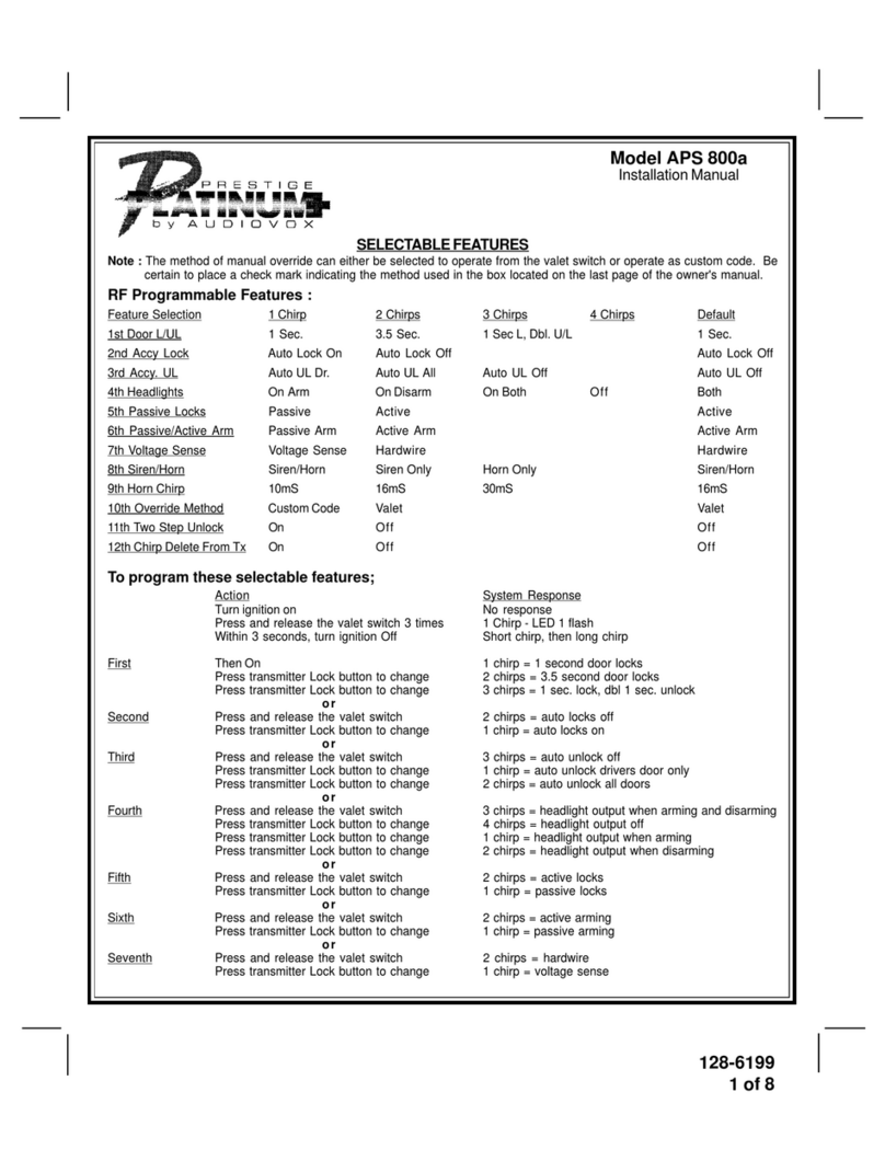 Prestige APS 800a installation manual