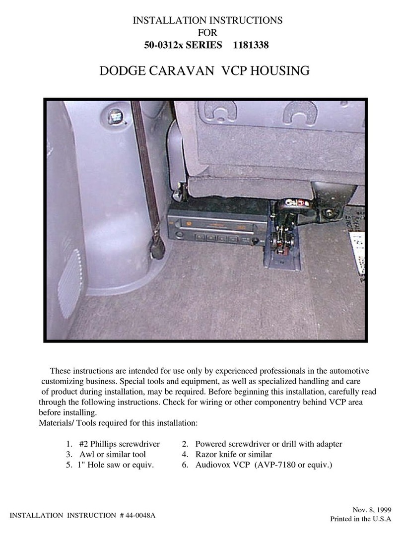 Audiovox 50-0312x SERIES User manual