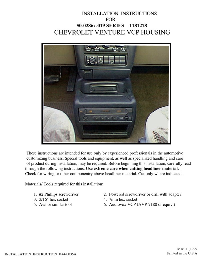 Audiovox 50-0286x-019 Series User manual Audiovox 50-0286x-019 Series User manual