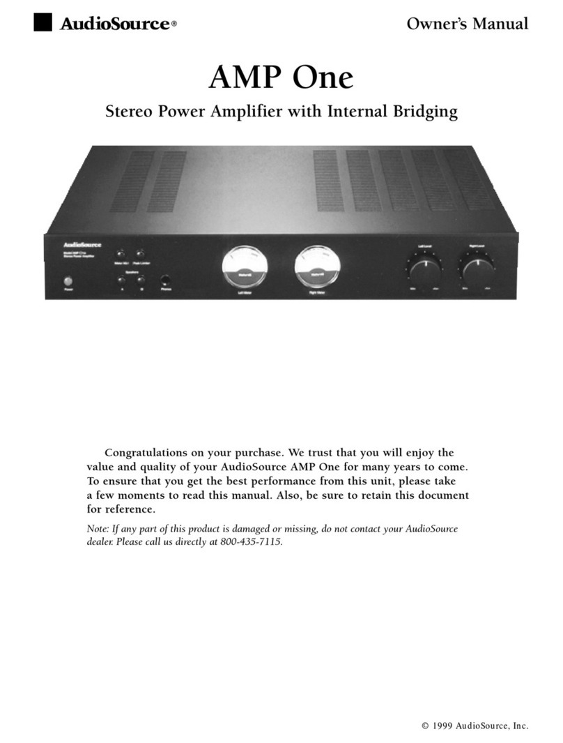 AudioSource PROJECTONE owner's manual