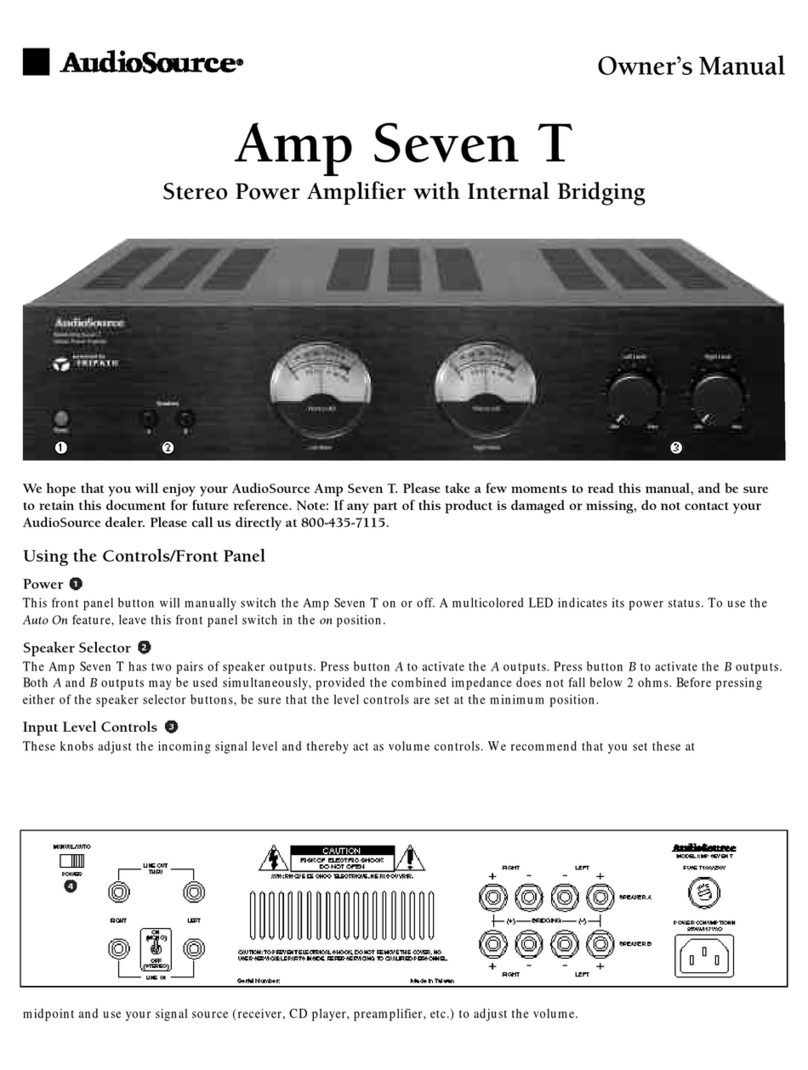 AudioSource Amp Seven T owner's manual