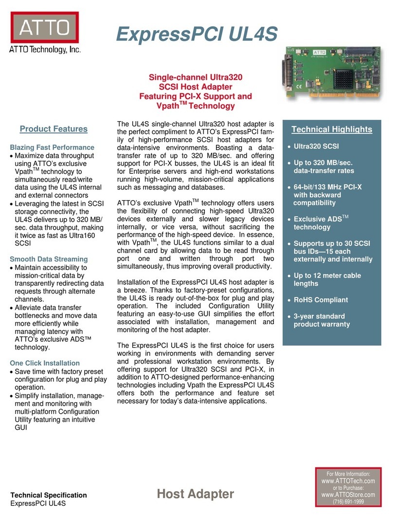 ATTO Technology ExpressPCI UL4S User manual