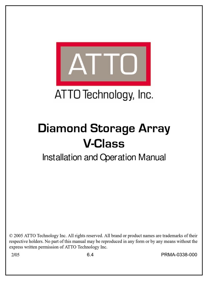 ATTO Technology Diamond Storage Array V-Class Installation and operation manual