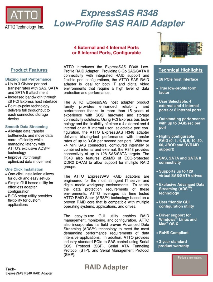 ATTO Technology Express SAS R348 User manual