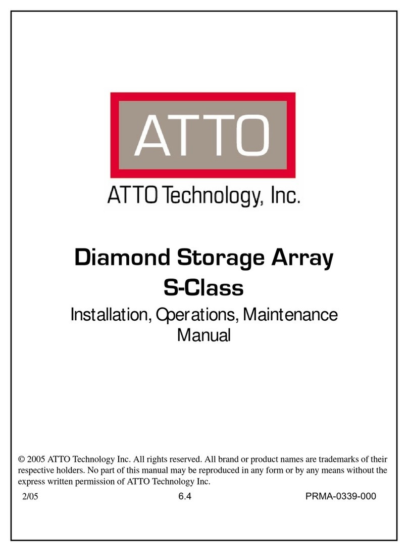 ATTO Technology Diamond Storage Array S-Class Installation and operating manual